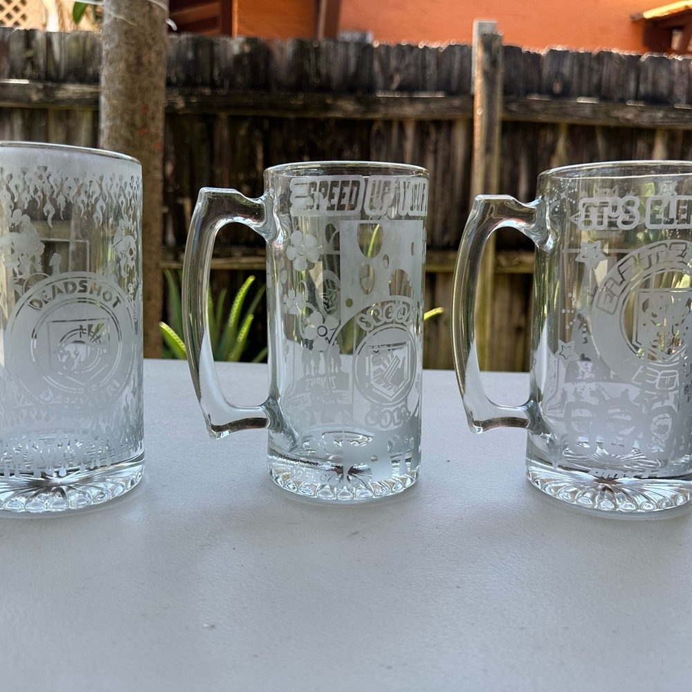 COD zombies Etched Glass Mug  Unique Designs